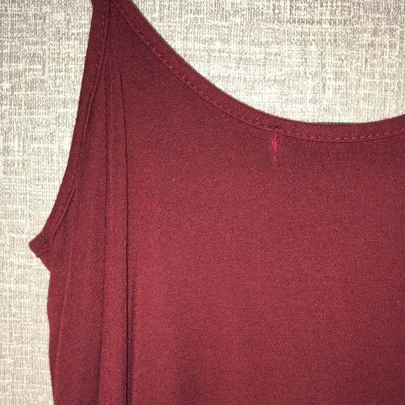 BooHoo Crop Swing Tank Top Wine sz 6 - Picture 9 of 9